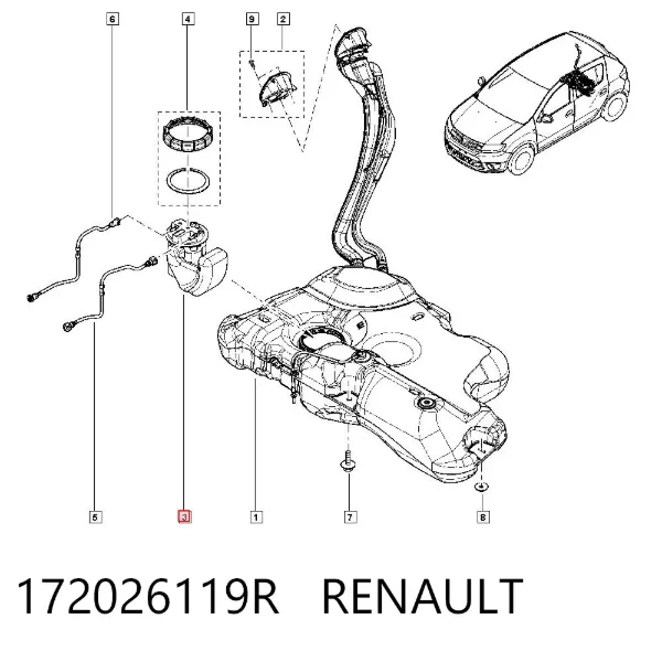 Бензонасос 172026119R Renault (RVI)