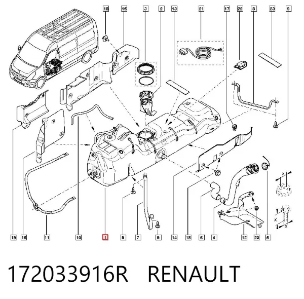 Паливний бак 172033916R Renault (RVI)