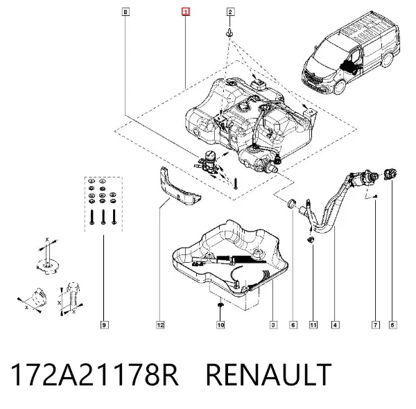 Бак AD BLUE 172A21178R Renault (RVI)