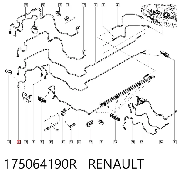 Шланг паливний, універсальний 175064190R Renault (RVI)