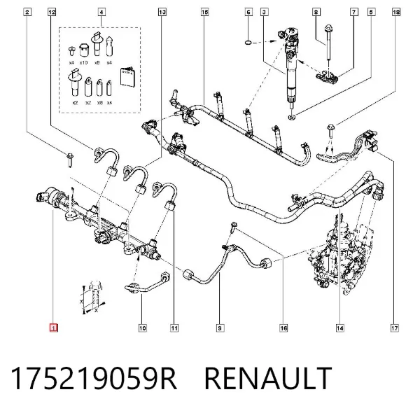 Розподільник палива 175219059R Renault (RVI)