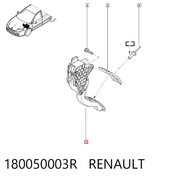 Педаль газу 180050003R Renault (RVI)