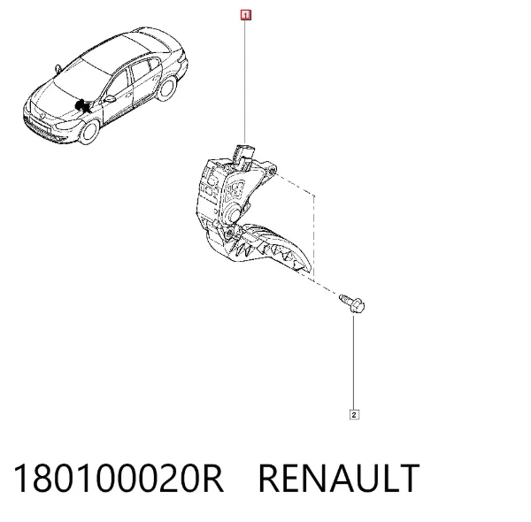 Педаль газу 180100020R Renault (RVI)