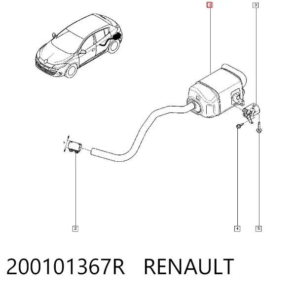 Глушник, задня частина 200101367R Renault (RVI)