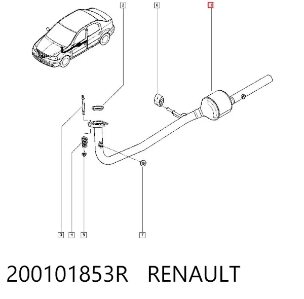 Каталізатор 200101853R Renault (RVI)