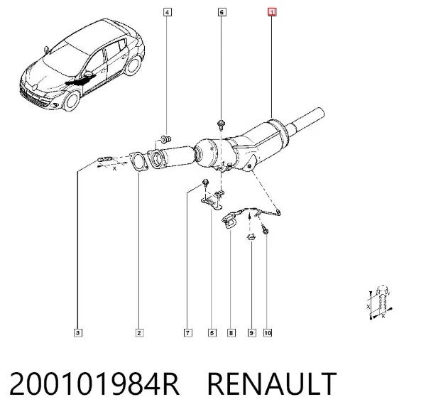 Сажевый фільтр 200101984R Renault (RVI)