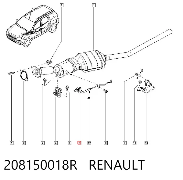 Датчик тиску вихлопних газів 208150018R Renault (RVI)