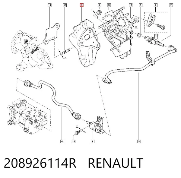 Кришка випускного колектора 208926114R Renault (RVI)