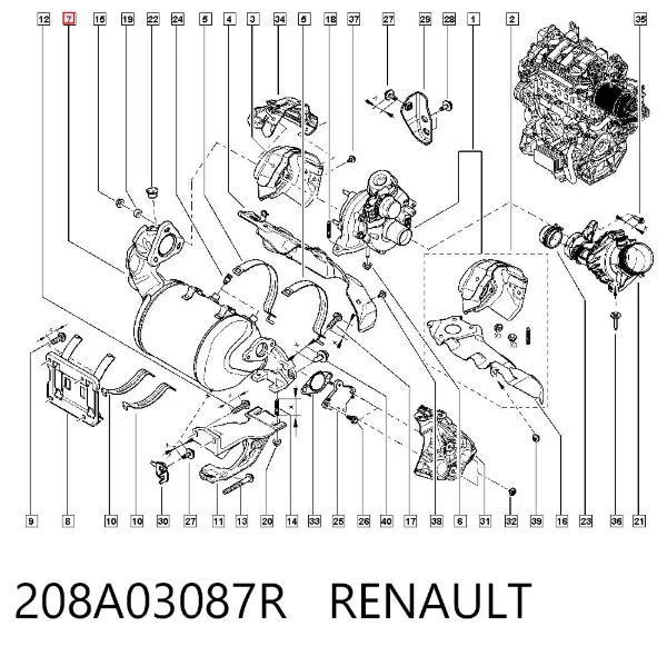 Каталізатор 208A03087R Renault (RVI)
