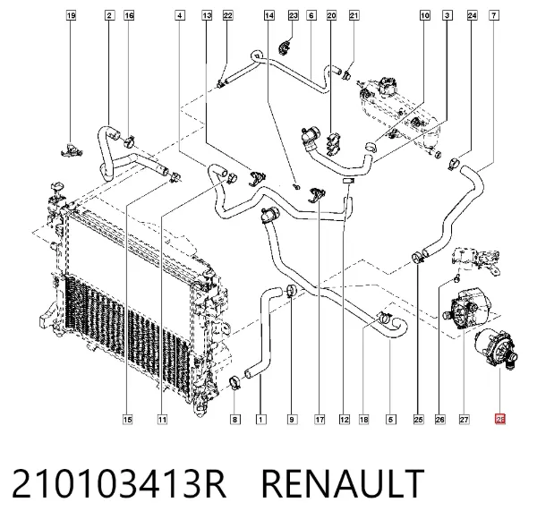 Помпа 210103413R Renault (RVI)