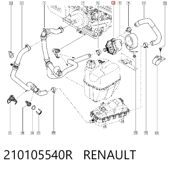 Помпа 210105540R Renault (RVI)