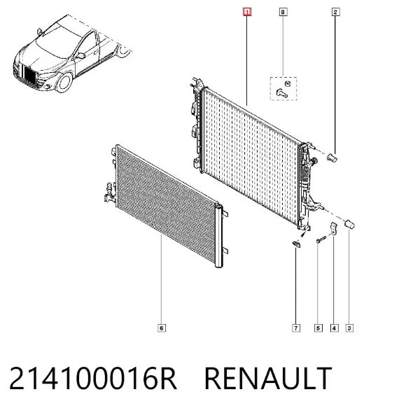 Радіатор 214100016R Renault (RVI)