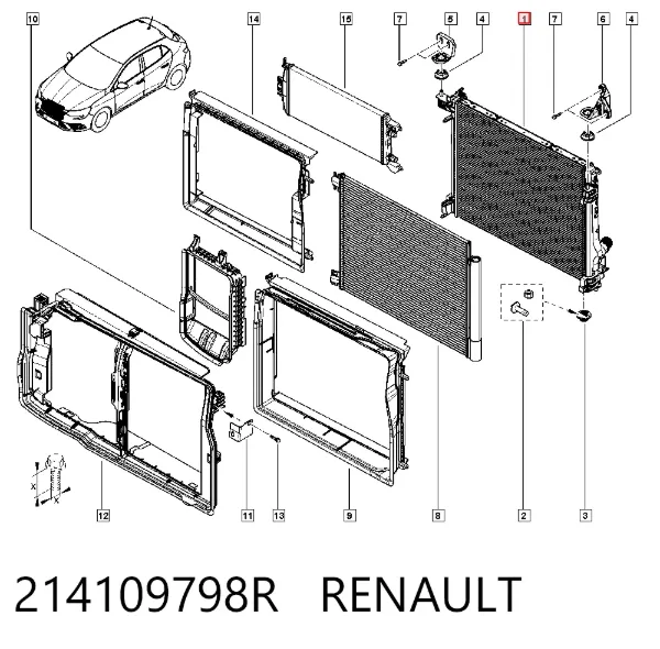 Радіатор 214109798R Renault (RVI)