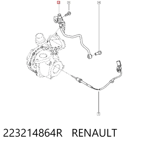 Датчик тиску вихлопних газів 223214864R Renault (RVI)
