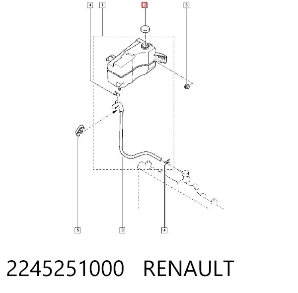 Кришка розширювального бачка 2245251000 Renault (RVI)