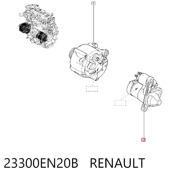 Стартер 23300EN20B Renault (RVI)