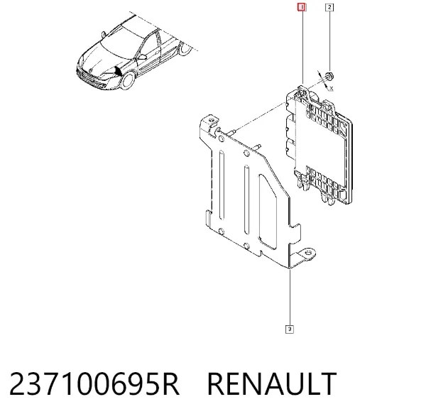 Електронний блок керування двигуном 237100695R Renault (RVI)