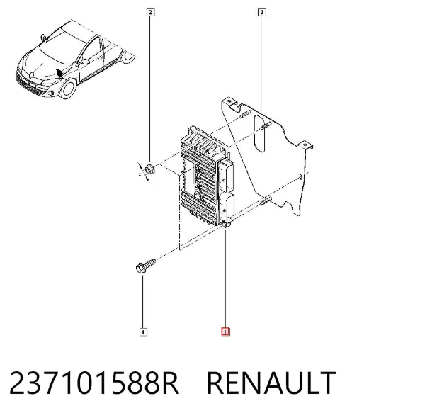 Електронний блок керування двигуном 237101588R Renault (RVI)