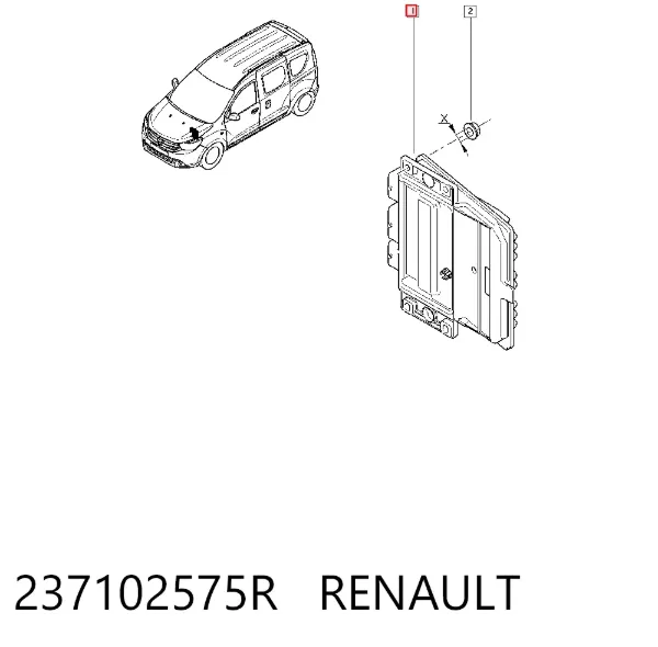 Електронний блок керування двигуном 237102575R Renault (RVI)