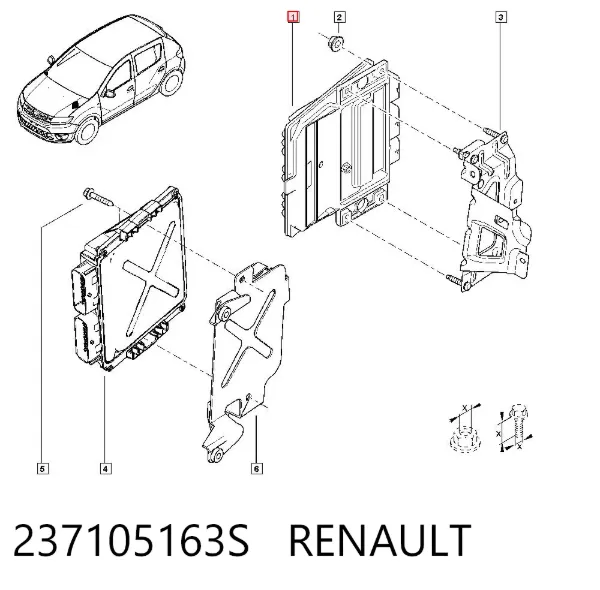 Електронний блок керування двигуном 237105163S Renault (RVI)