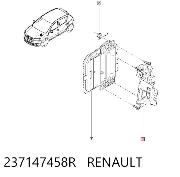 Електронний блок керування двигуном 237147458R Renault (RVI)