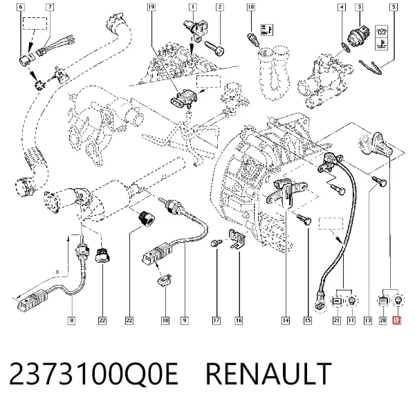 Датчик колінвала 2373100Q0E Renault (RVI)