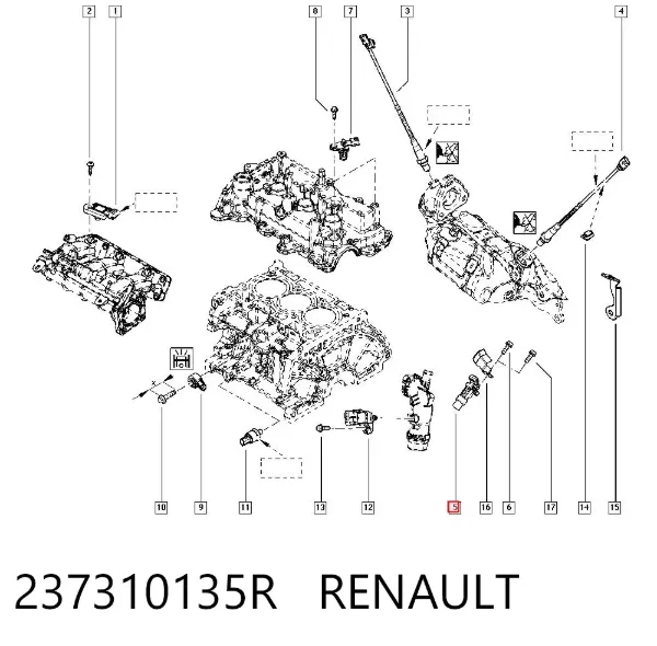 Датчик колінвала 237310135R Renault (RVI)