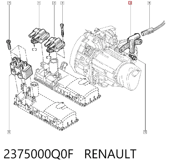 Датчик колінвала 2375000Q0F Renault (RVI)