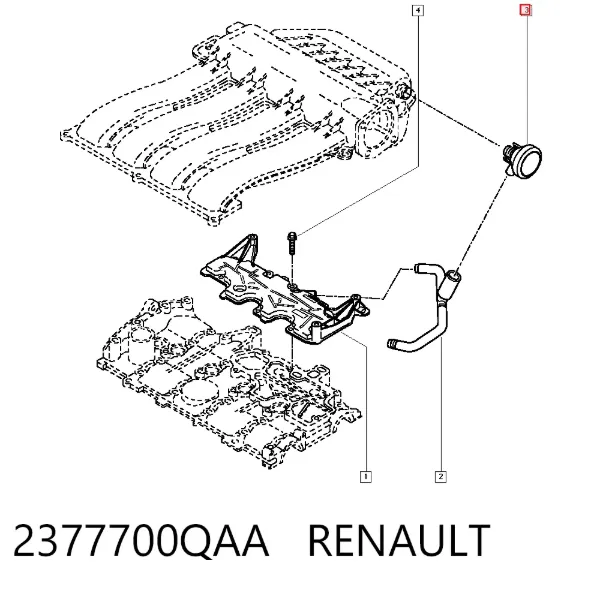 Клапан вентиляції картерних газів 2377700QAA Renault (RVI)