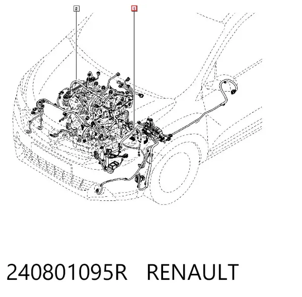 Кабель маси акумулятора (АКБ) 240801095R Renault (RVI)