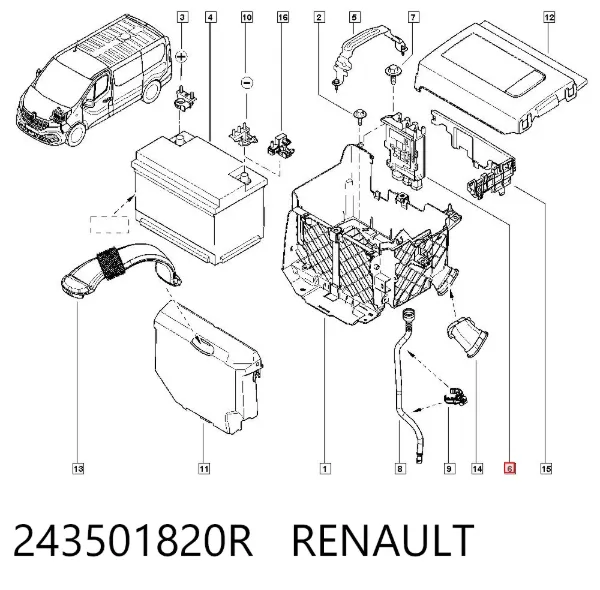 Модуль (ЕБУ) управління АКБ 243501820R Renault (RVI)