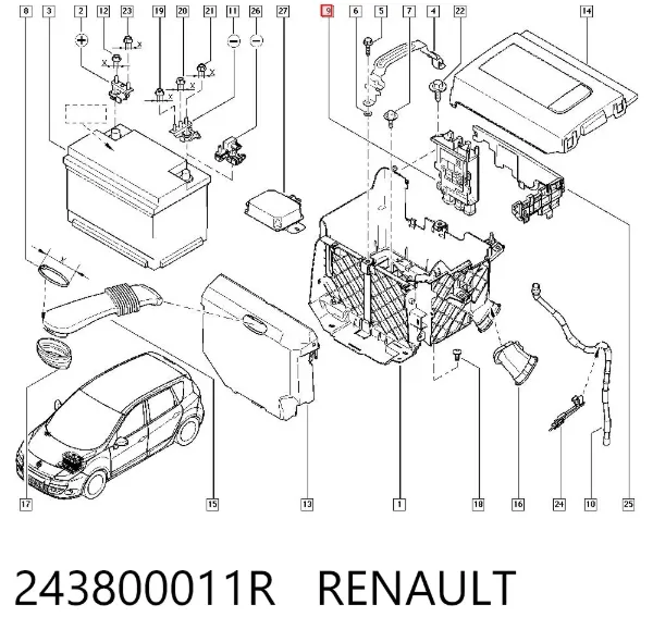 Модуль (ЕБУ) управління АКБ 243800011R Renault (RVI)