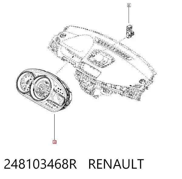 Приладова дошка-щиток приладів 248103468R Renault (RVI)