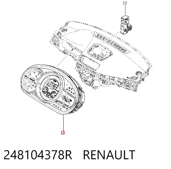 Приладова дошка-щиток приладів 248104378R Renault (RVI)