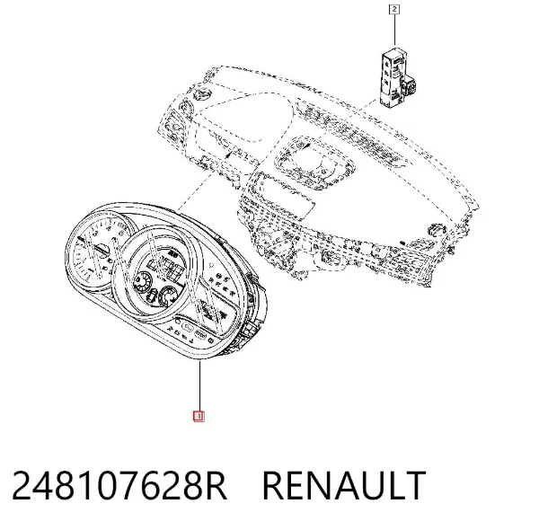 Приладова дошка-щиток приладів 248107628R Renault (RVI)