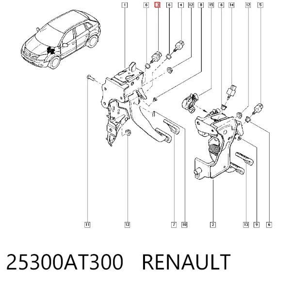 Жабка тормозу 25300AT300 Renault (RVI)