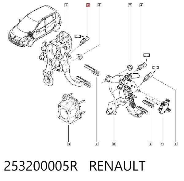 Жабка тормозу 253200005R Renault (RVI)