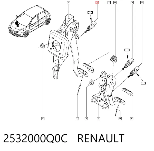 Жабка тормозу 2532000Q0C Renault (RVI)
