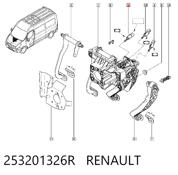 Жабка тормозу 253201326R Renault (RVI)