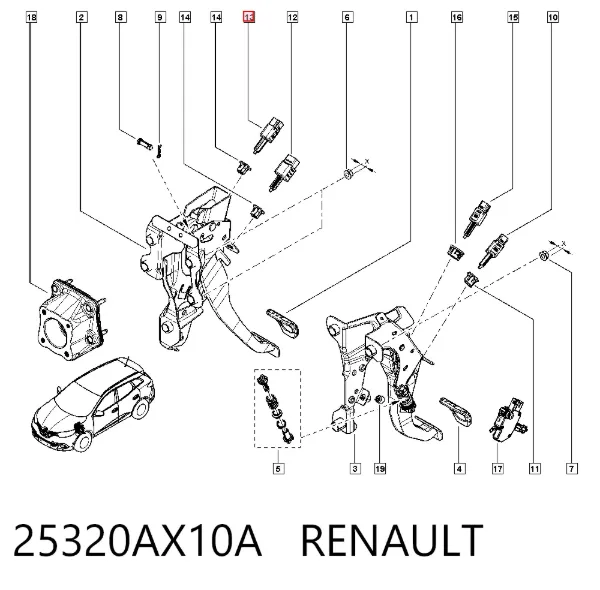 Жабка тормозу 25320AX10A Renault (RVI)