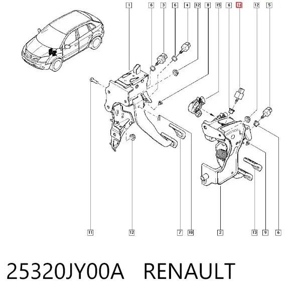 Датчик включення зчеплення 25320JY00A Renault (RVI)