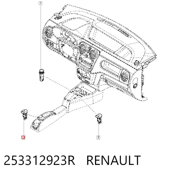 Гніздо-розетка прикурювача 253312923R Renault (RVI)