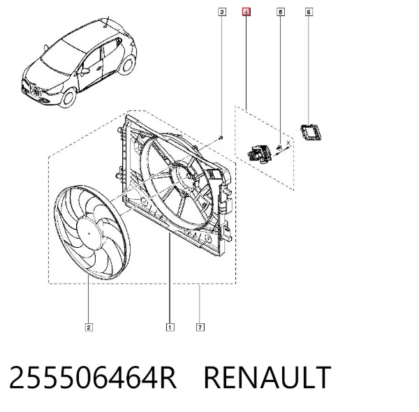 Регулятор оборотів вентилятора 255506464R Renault (RVI)