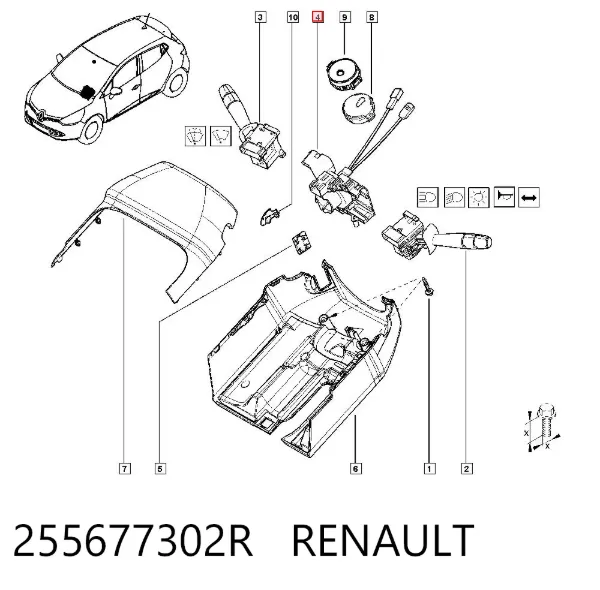Шлейф керма 255677302R Renault (RVI)