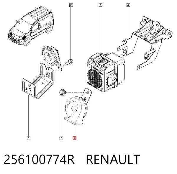 Сигнал звуковий (клаксон) 256100774R Renault (RVI)