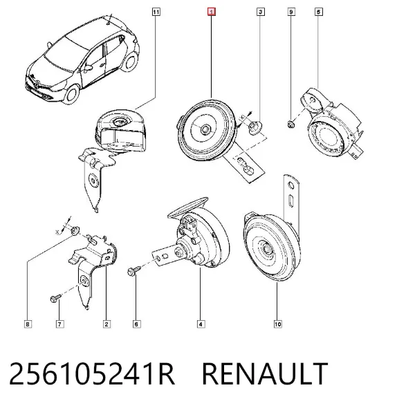 Сигнал звуковий (клаксон) 256105241R Renault (RVI)