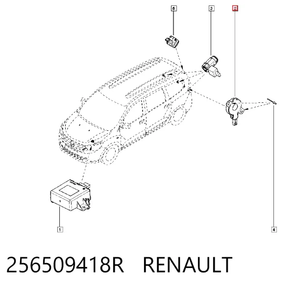Звуковий дзвінок сигналізації 256509418R Renault (RVI)