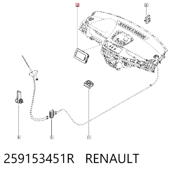 Дисплей багатофункціональний 259153451R Renault (RVI)