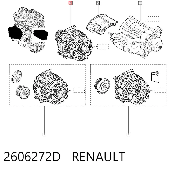 Генератор 2606272D Renault (RVI)