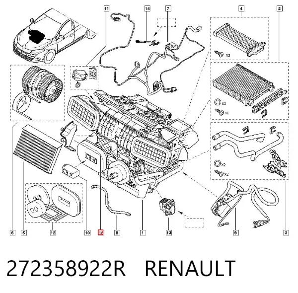 Кришка фільтра салону 272358922R Renault (RVI)